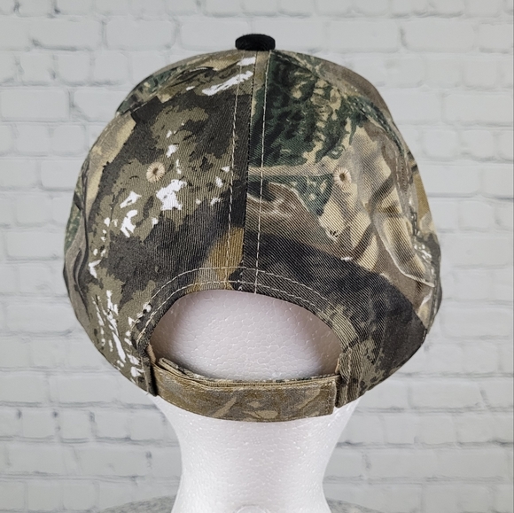 GOLDEN LION | "Big Buck" adjustable bullet hole rifle gun deer hunting camo hat - Picture 5 of 7
